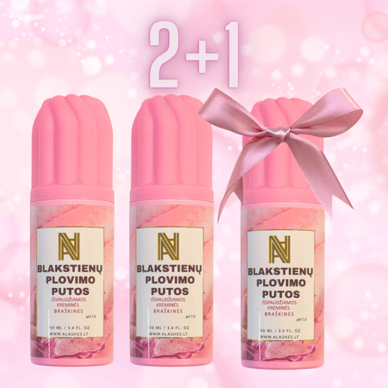 BLASKTIENŲ PLOVIMO PUTOS „CREAMY STRAWBERRY“