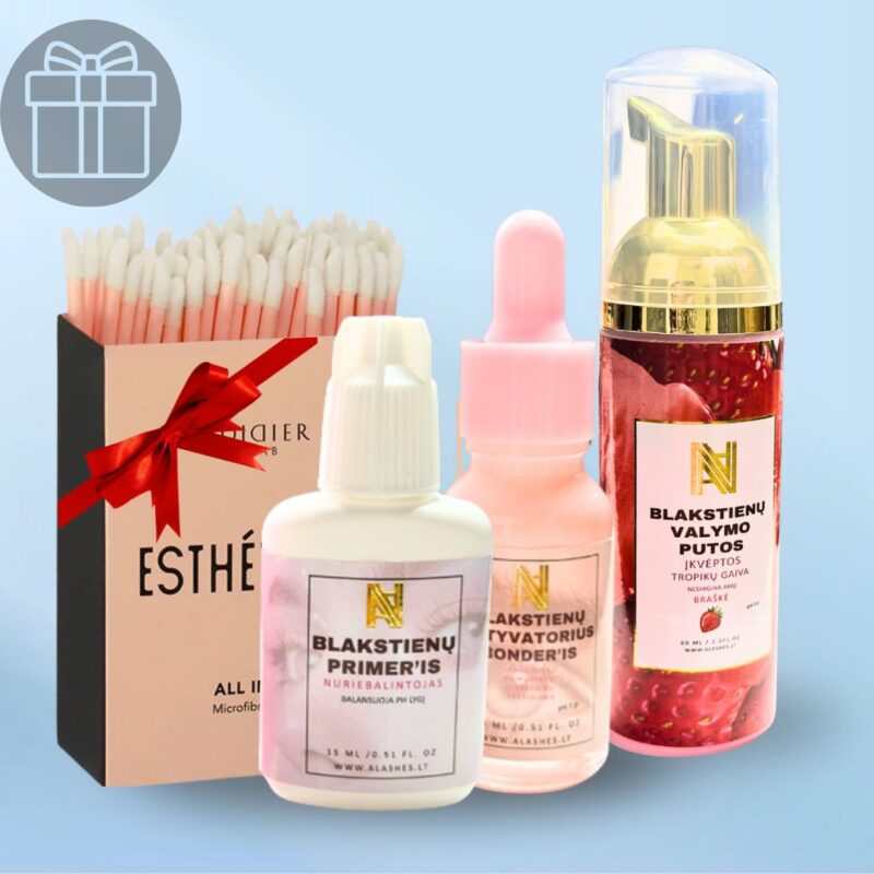 Rinkinys blakstienų priauginimui + DOVANA