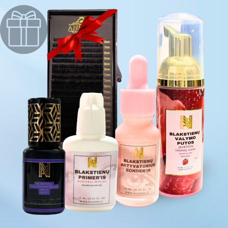 Rinkinys blakstienų priauginimui + DOVANA