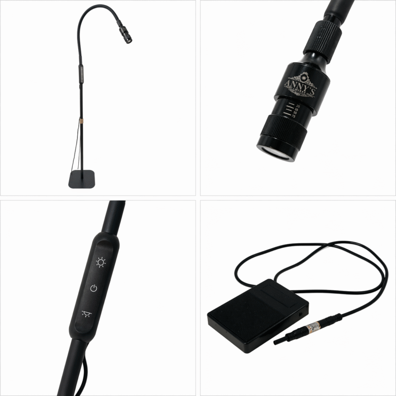 LED lempa blakstienų priauginimui su pedalu | Profesionali LED 5W