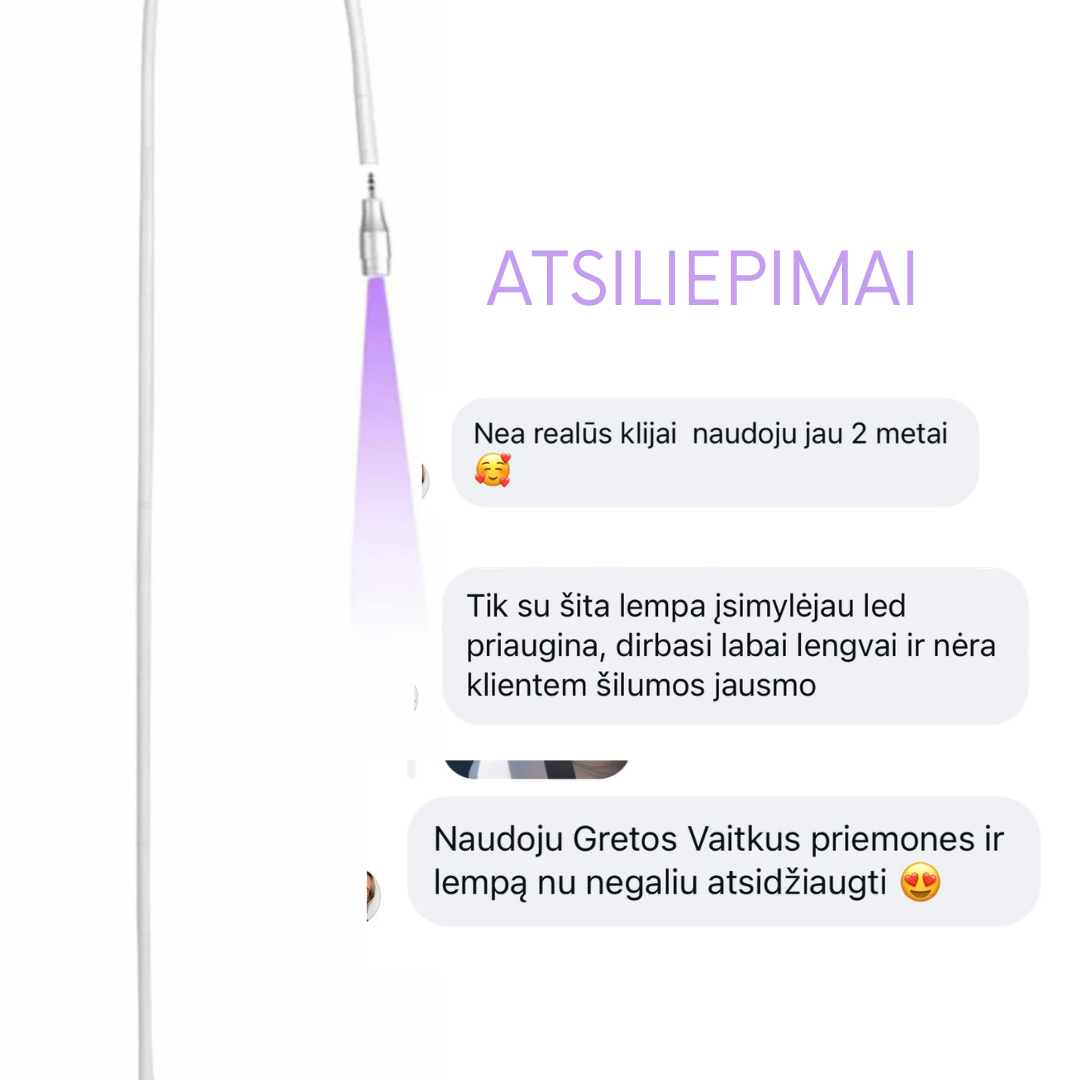 Gretalashes UV/LED Lempa blakstienų priauginimui + klijai - Image 6