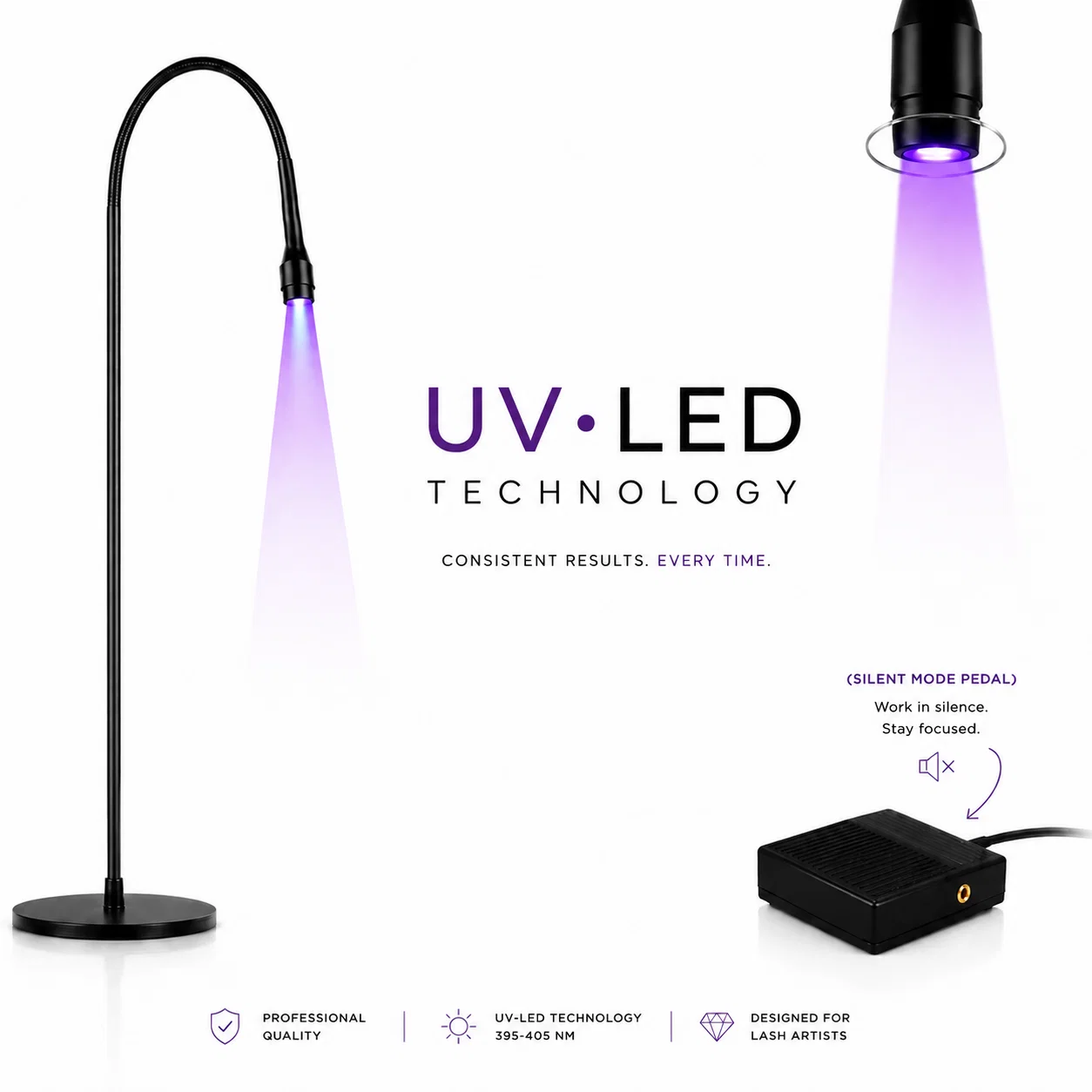Gretalashes UV/LED Lempa blakstienų priauginimui 5W