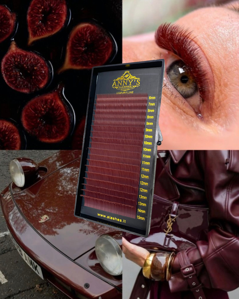 Burgundy spalva ANNY’S LASHES LUXURY BLAKSTIENOS - Image 7